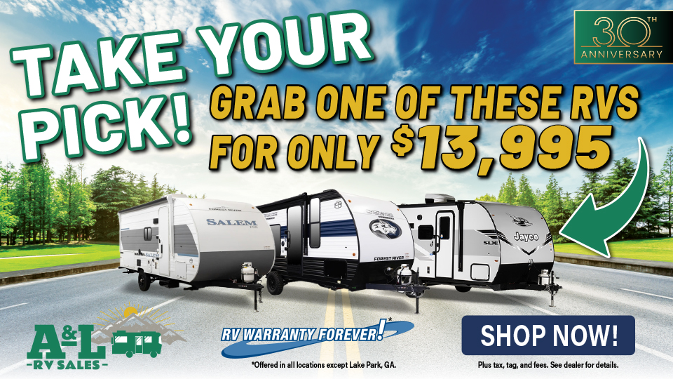 $13, 995 RV Sale Banner
